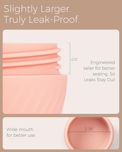 TakeToday 3oz Leak-Proof Silicone Travel Containers, 4-Pack - TSA Approved