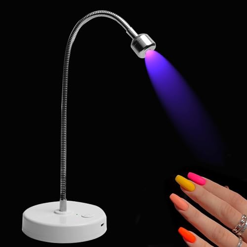 3W Portable UV/LED Nail Lamp - Rechargeable Gooseneck Nail Dryer for Gel-X