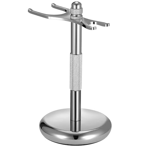 Safety Razor Holder Stand, Safety Razor Stand for Men, Razor and Shaving Brush Holder Stand, Metal Base for Added Stability and Long-Lasting Use