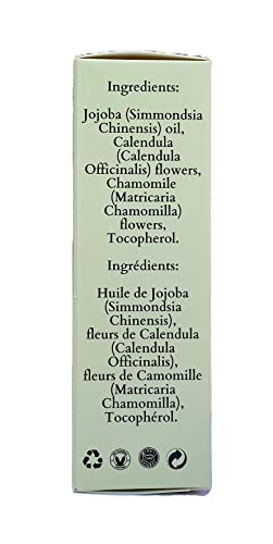 Calendula and Chamomile-Jojoba Oil - Organic Double Infused Facial & Body Oil, Unscented, 1.7 fl oz
