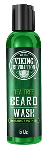 Viking Revolution Beard Wash & Conditioner Set - Tea Tree Oil, 5 oz
