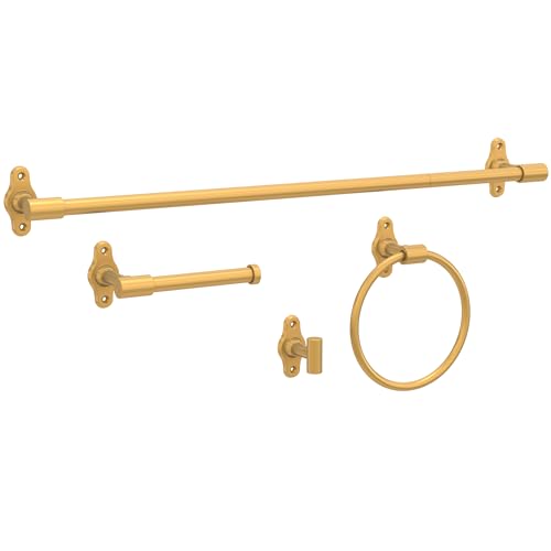 Satin Gold Wall-Mounted Towel Hook for Bathroom & Kitchen