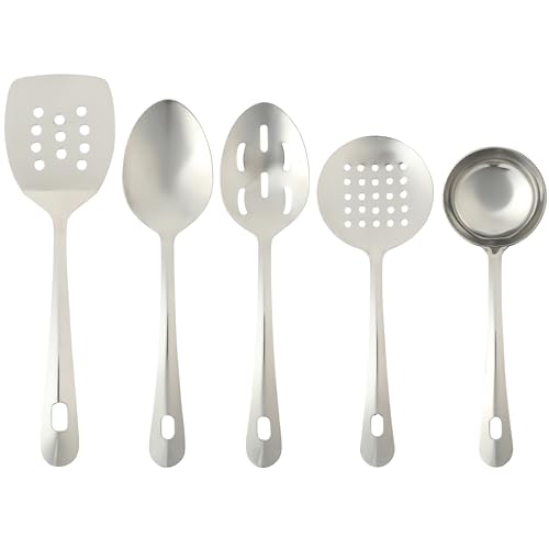 Gibson Home Landsworth 5-Piece Stainless Steel Serving Utensil Set