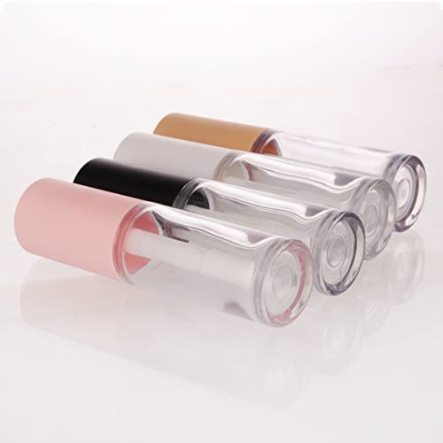 COSIDEA White 15PCS 10ml Lip Gloss Tube Set with Brush Applicator for DIY Lip Products