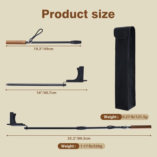 CHANGE MOORE 35.2" Portable Fire Pit Poker & Blow Stick Set