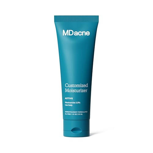 MDacne Facial Moisturizer 1 oz | Oil-Free Hydrating Cream with 2% Niacinamide for Acne-Prone Skin