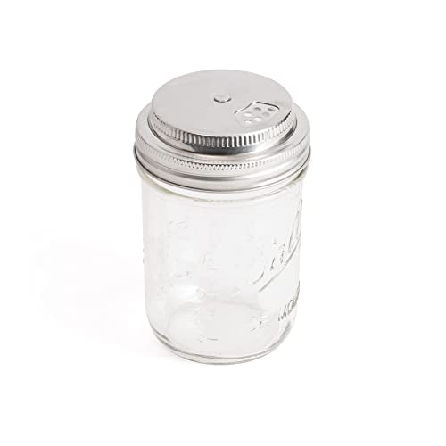 Jarware Stainless Steel Wide Mouth Mason Jar Spice Lid