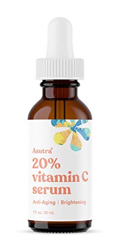 ASUTRA Vitamin C Serum 20% with Hyaluronic Acid & Aloe - 1 Fl Oz