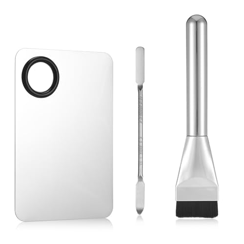 Ouligay Makeup Scraper and Palette Set - 3 Pcs Stainless Steel Tools