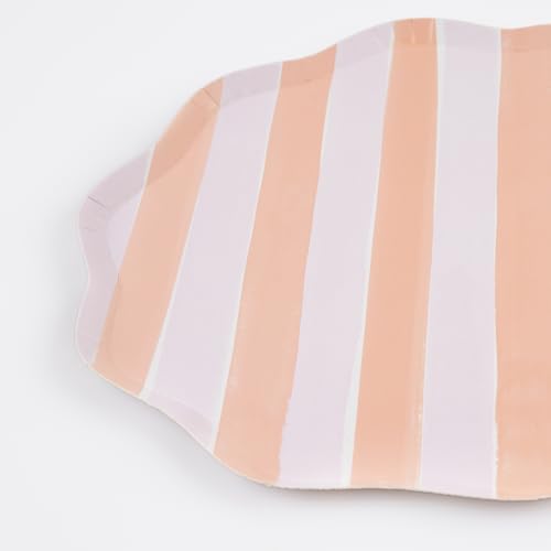 Meri Meri Pastel Striped Disposable Paper Plates - Pack of 8