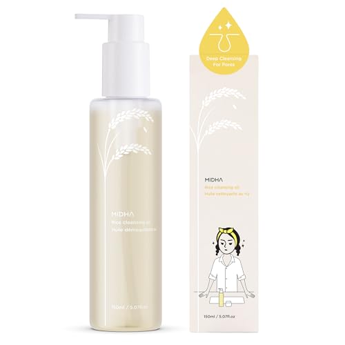 MIDHA Rice Bran Cleansing Oil - Gentle Makeup Remover & Deep Cleanser