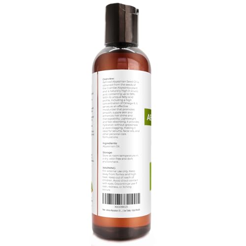 Velona Abyssinian Oil 4 Fl Oz - 100% Pure Natural Hair & Body Carrier Oil