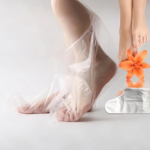400-Pack Disposable Plastic Foot Covers for Pedicure & Spa Treatments