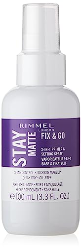 Rimmel London Stay Matte Fix & Go 2-in-1 Primer & Setting Spray - 3.3 oz