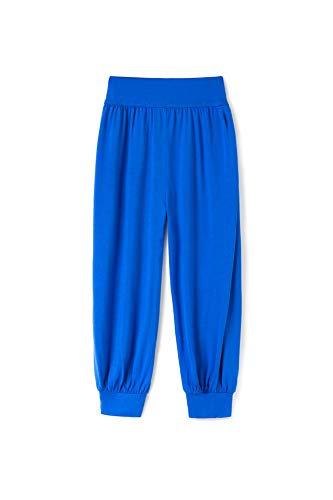 AvaCostume Boys' Blue Baggy Casual Harem Pants for Girls' Dance, Size 10