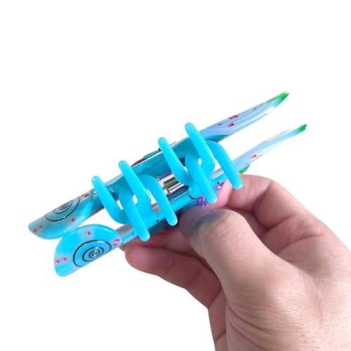 Cyan Chameleon Hair Claw Clip - Cute Novelty Acetate Hair Accessory