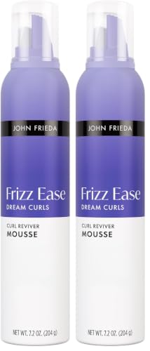 John Frieda Frizz Ease Curl Reviver Mousse, 7.2 Oz (Pack of 2) - Anti Frizz