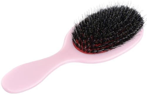 Morsafe Pink Boar Bristle Detangling Brush for Curly Hair