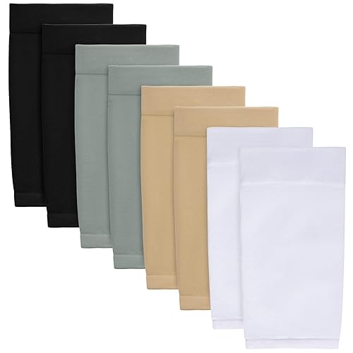 HOVEOX 4 Pairs Tattoo Cover Up Sleeves for Forearm - Black, White, Nude, Grey