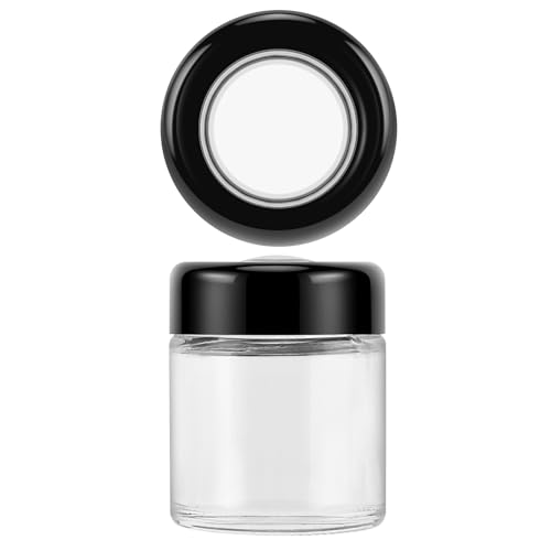 12 Pack Green Nexus 30g Glass Jars with Magnifying Lid for Cosmetics