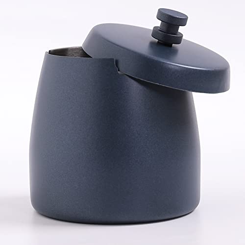 Stainless Steel Ashtray with Lid - Smokeless & Windproof