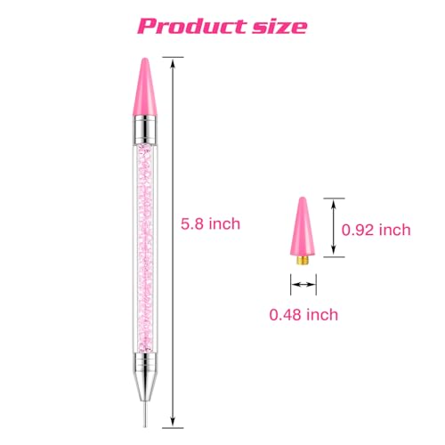 2-Piece Rhinestone Picker Tool Set with 4 Wax Head Refills