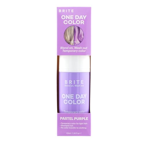 Brite One-Day Pastel Purple Hair Color Mousse - Temporary, Mess-Free Hair Dye for Light Hair
