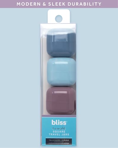 Bliss Travel Jars Set - 4 Pack 0.5oz Leak-Proof Containers with Spatula - Multi/One Size