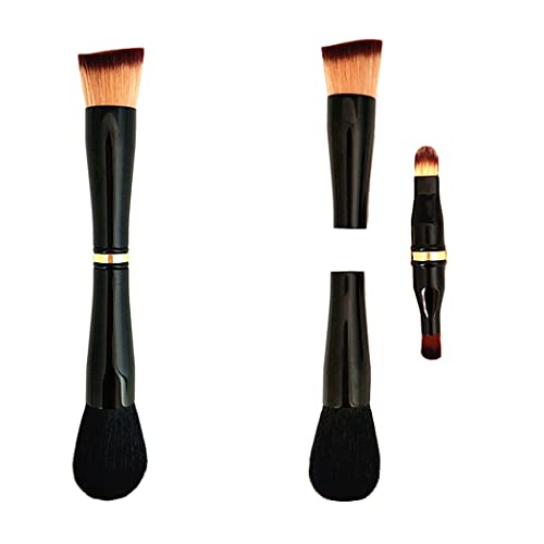 SINIDE 4-in-1 Portable Makeup Brush Set for Travel - Soft Synthetic Kabuki