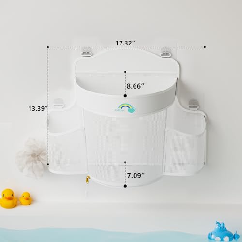 Austion Hanging Bath Toy Storage with Quick-Dry Mesh - Space-Saving Organizer for Kids