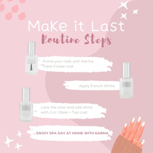 Karma Organic French White Nail Polish - Vegan & Non-Toxic