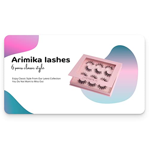 ARIMIKA B7S 6 Pairs 3D Mink False Eyelashes Fluffy Wispy Full Volume Dramatic