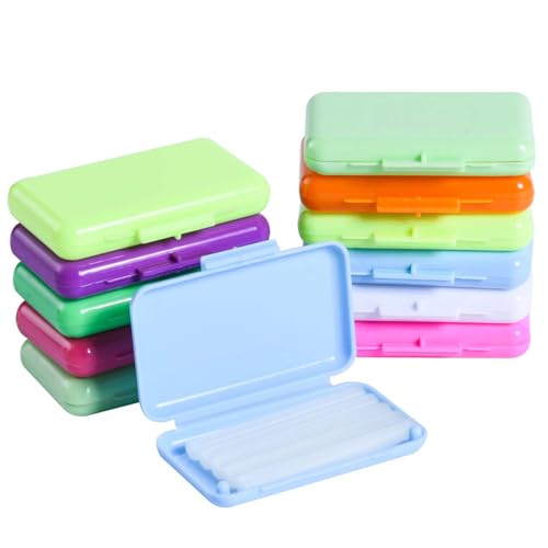 KISEER 12 Pack Colorful Orthodontic Wax for Braces Relief