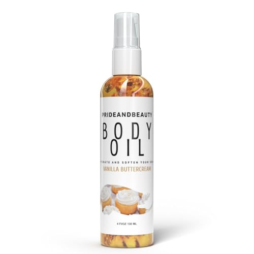 PrideandBeauty Vanilla After Shower Oil - Hydrating Body Oil, 4 oz