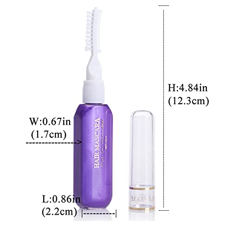 Temporary Hair Color Mascara - Washable Non-Toxic Hair Dye Stick | Blue & Green Shades
