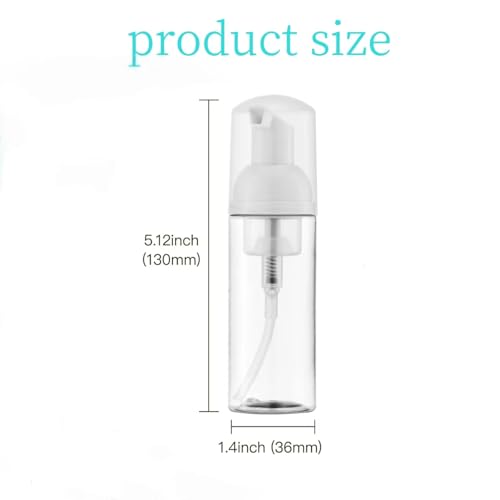 60ml Foam Pump Bottle - Refillable Travel Soap Dispenser (3 Pack)