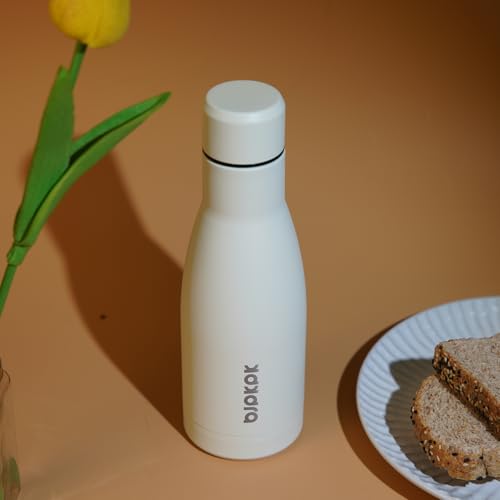 BJPKPK 17oz Insulated Stainless Steel Water Bottle - Leak Proof, BPA Free, Travel Friendly, Beige
