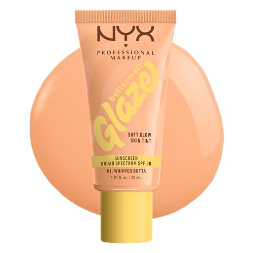 NYX Buttermelt Glaze Soft Glow Skin Tint SPF 30 - 1.01 Fl Oz, 01 Whipped Butta