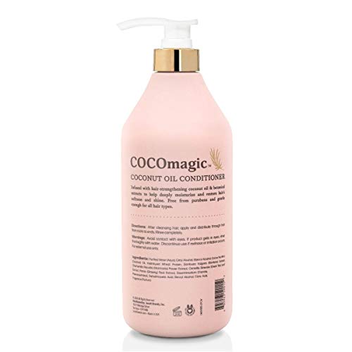 Cocomagic Coconut Oil & Botanical Hair Conditioner 32oz - Hydrating & Restorative, Paraben-Free for All Hair Types