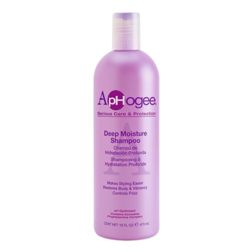 Aphogee Deep Moisture Shampoo for Dry Hair 16 Fl Oz - Frizz Control & Shine