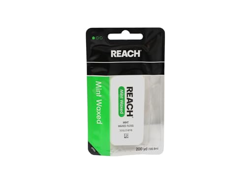 Reach Waxed Dental Floss, Mint Flavor, 200 Yards (Pack of 2)
