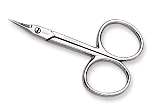 Denco 2.5-Inch Precision Cuticle Scissors - Made in Italy Carbon Steel