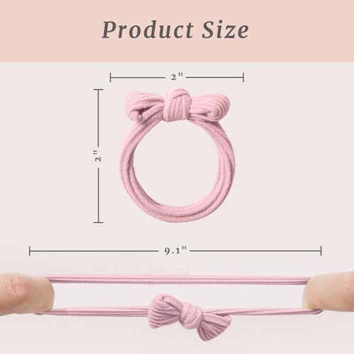 Mirlern 30-Piece Pastel Color Bow No Damage Hair Ties for Women