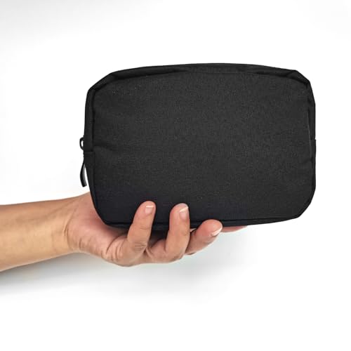 HSYAMY Small Travel Makeup Bag - 2 Pack Waterproof Nylon Pouch Organizer