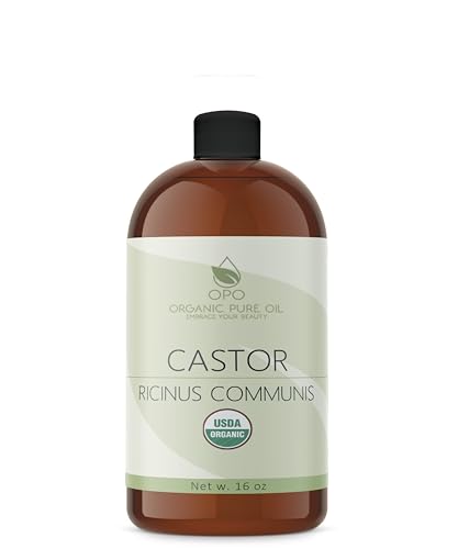 OPO USDA Organic Castor Oil - Cold Pressed, Pure & Hexane-Free 16 oz