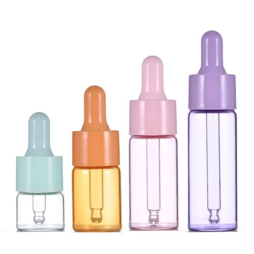 7PCS Mini 10ml Clear Glass Dropper Bottles for Essential Oils