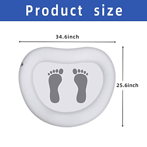 White Inflatable Pool Foot Bath Basin for Entry Ladder - Portable Foot Soak