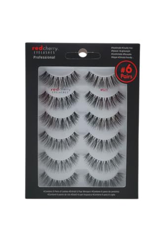 Red Cherry 523 False Eyelashes 100% Human Hair, Natural & Voluminous