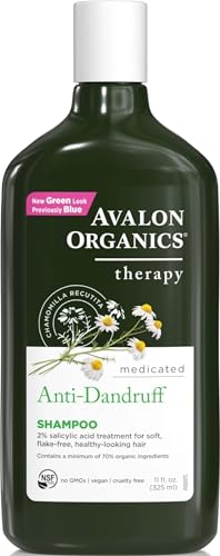 Avalon Organics Anti-Dandruff Shampoo | 2% Salicylic Acid, 11 Fl Oz