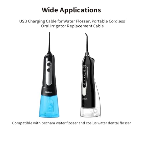 USB Charging Cable for Cordless Water Flossers - Compatible with Nicwell, Fairywill, Aquasonic